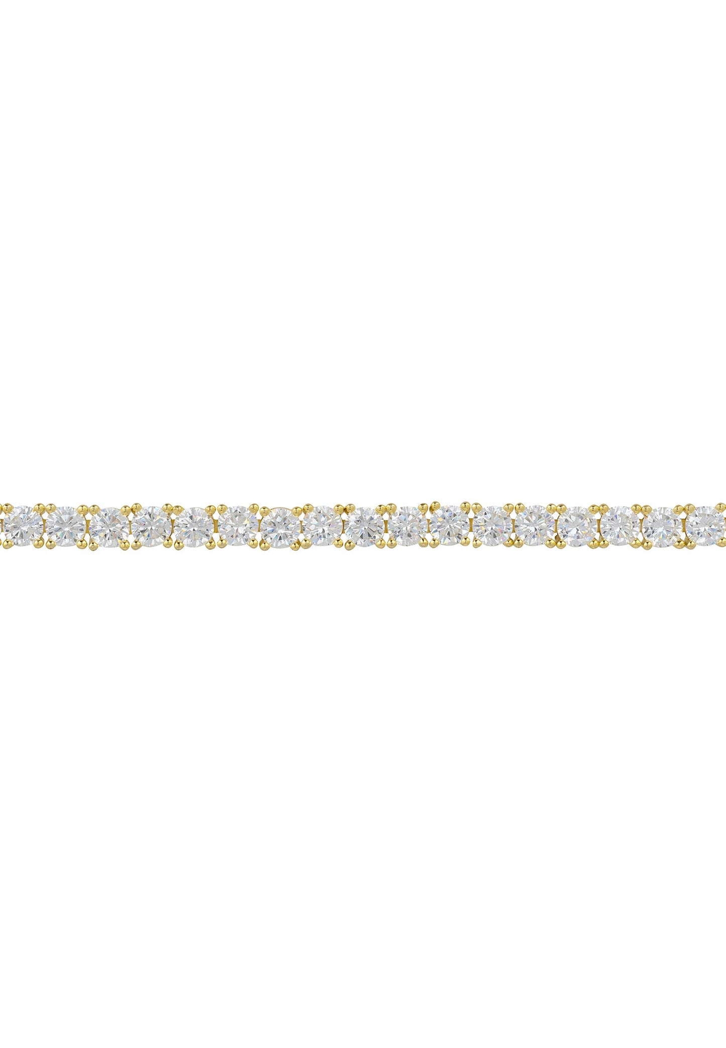 Simulated Diamond Tennis Bracelet Gold