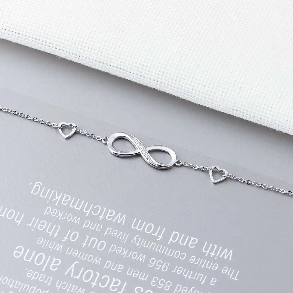 Sterling Silver Bracelets for Women Infinity Bracelet