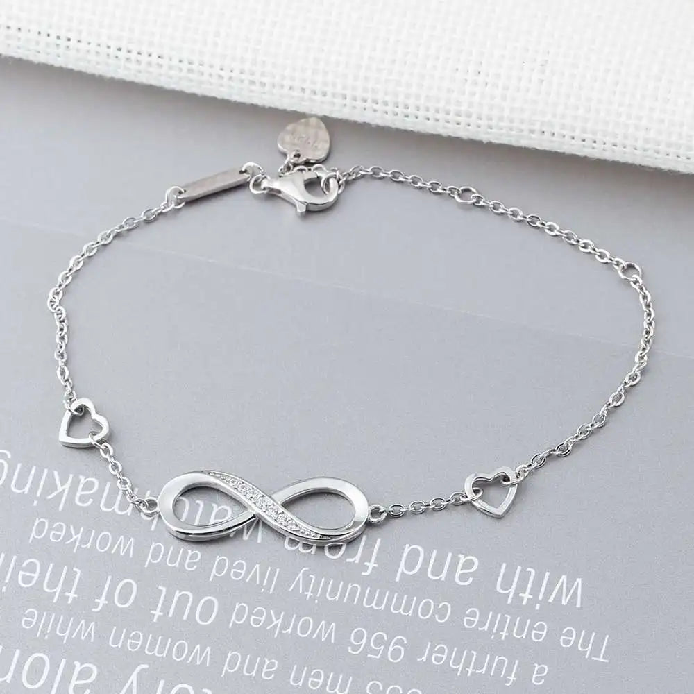 Sterling Silver Bracelets for Women Infinity Bracelet