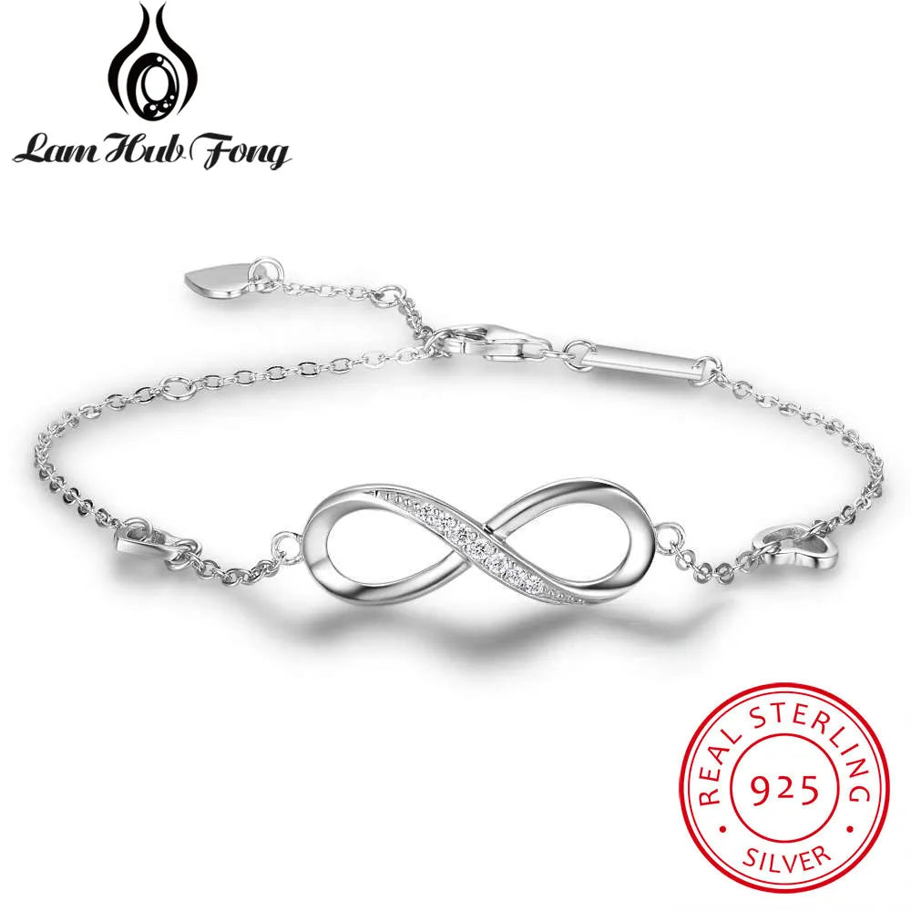 Sterling Silver Bracelets for Women Infinity Bracelet