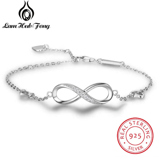 Sterling Silver Bracelets for Women Infinity Bracelet